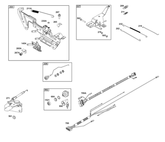 Controls Group Diagram and Parts List for 543477-3307-J1 400000 - 699999 Briggs and Stratton Engine